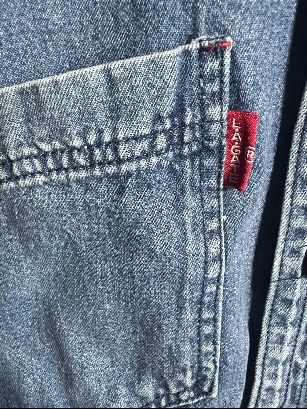 Vtg LA Gate Relax Fit Mens Size M Blue Denim Long Sleeved Shirt Western Rodeo - Picture 7 of 8